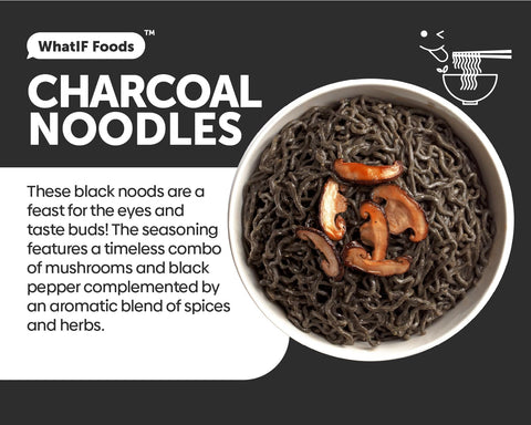 Charcoal Noodles with 'Shroom Seasoning